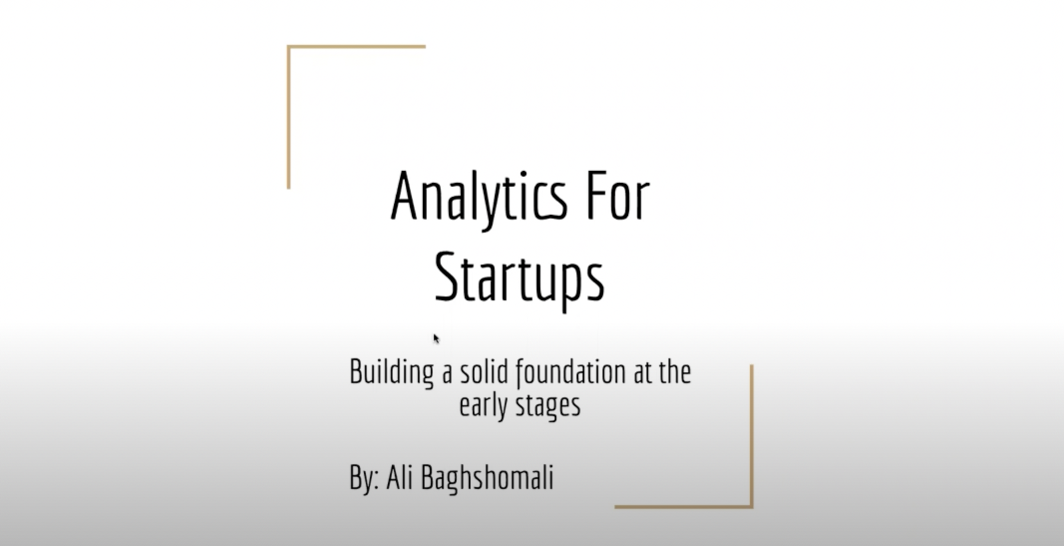 The Data and Analytics Playbook for Startups