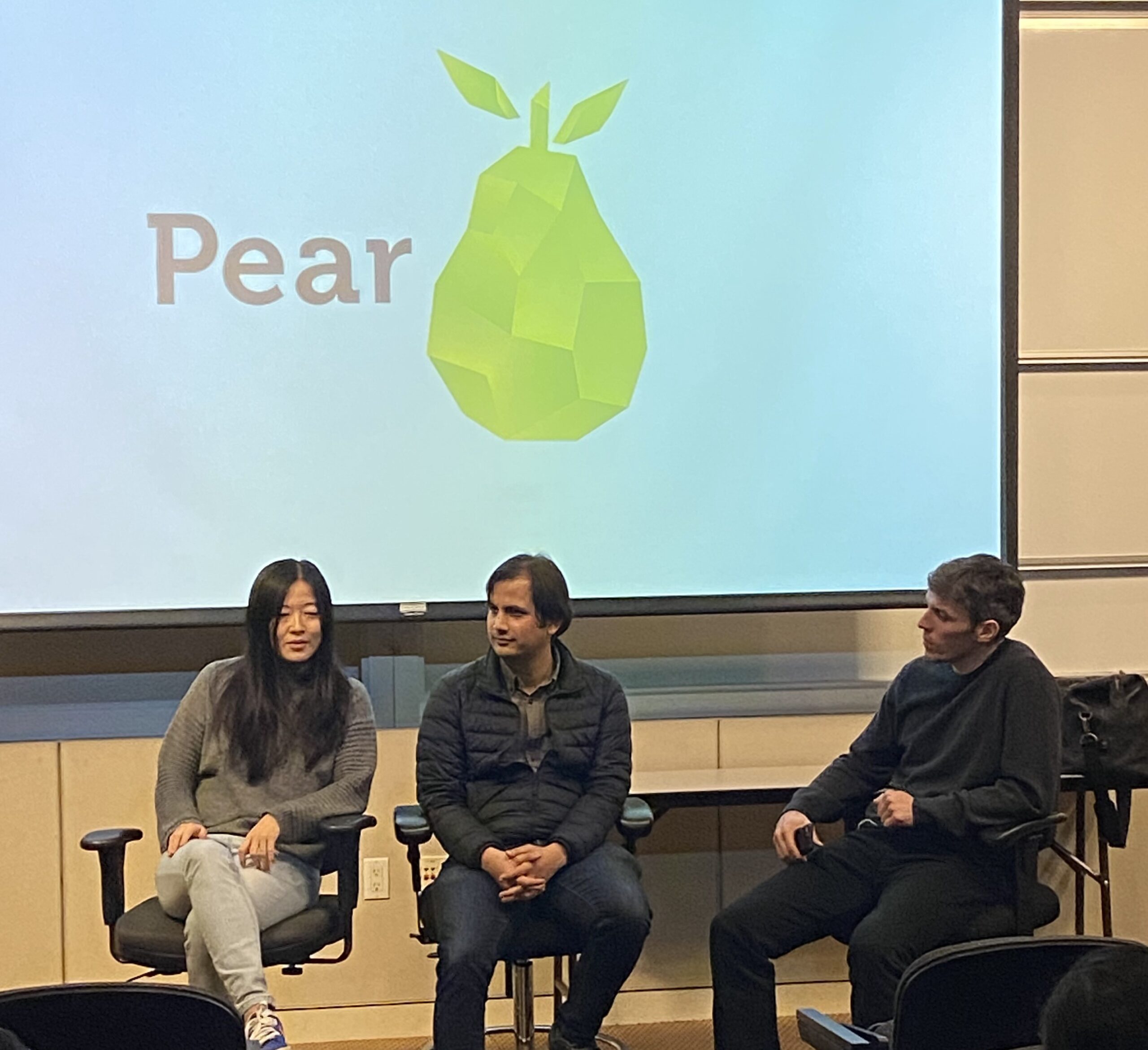 Xiaoyin speaks at a Pear Stanford Founder Panel in January 2019