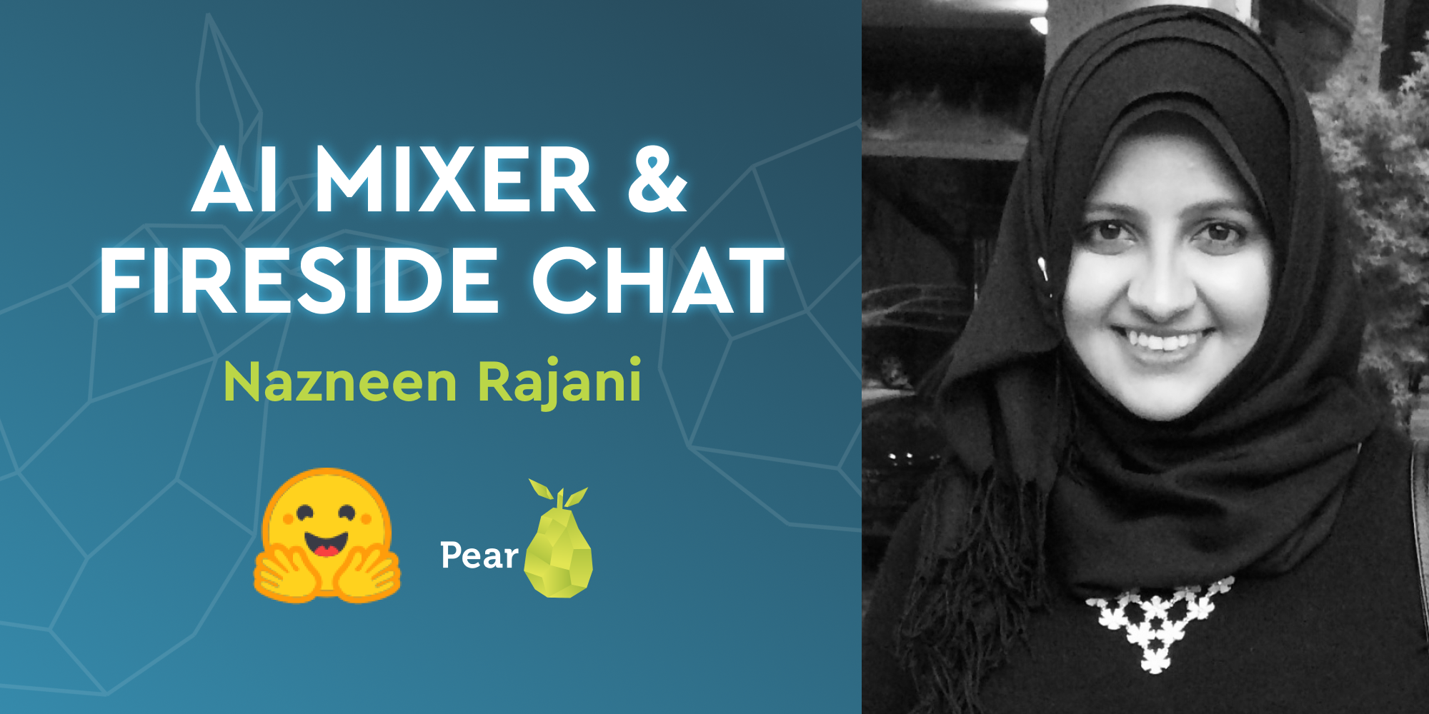 event Pear VC: AI Mixer and Fireside Chat with Hugging Face’s Nazneen Rajani