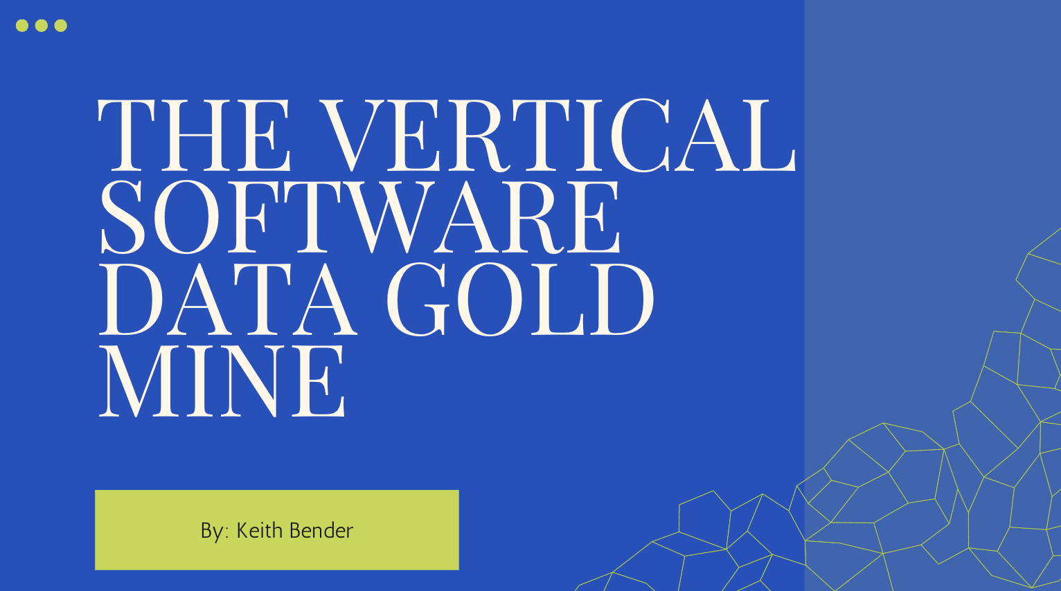 The vertical software data gold mine 