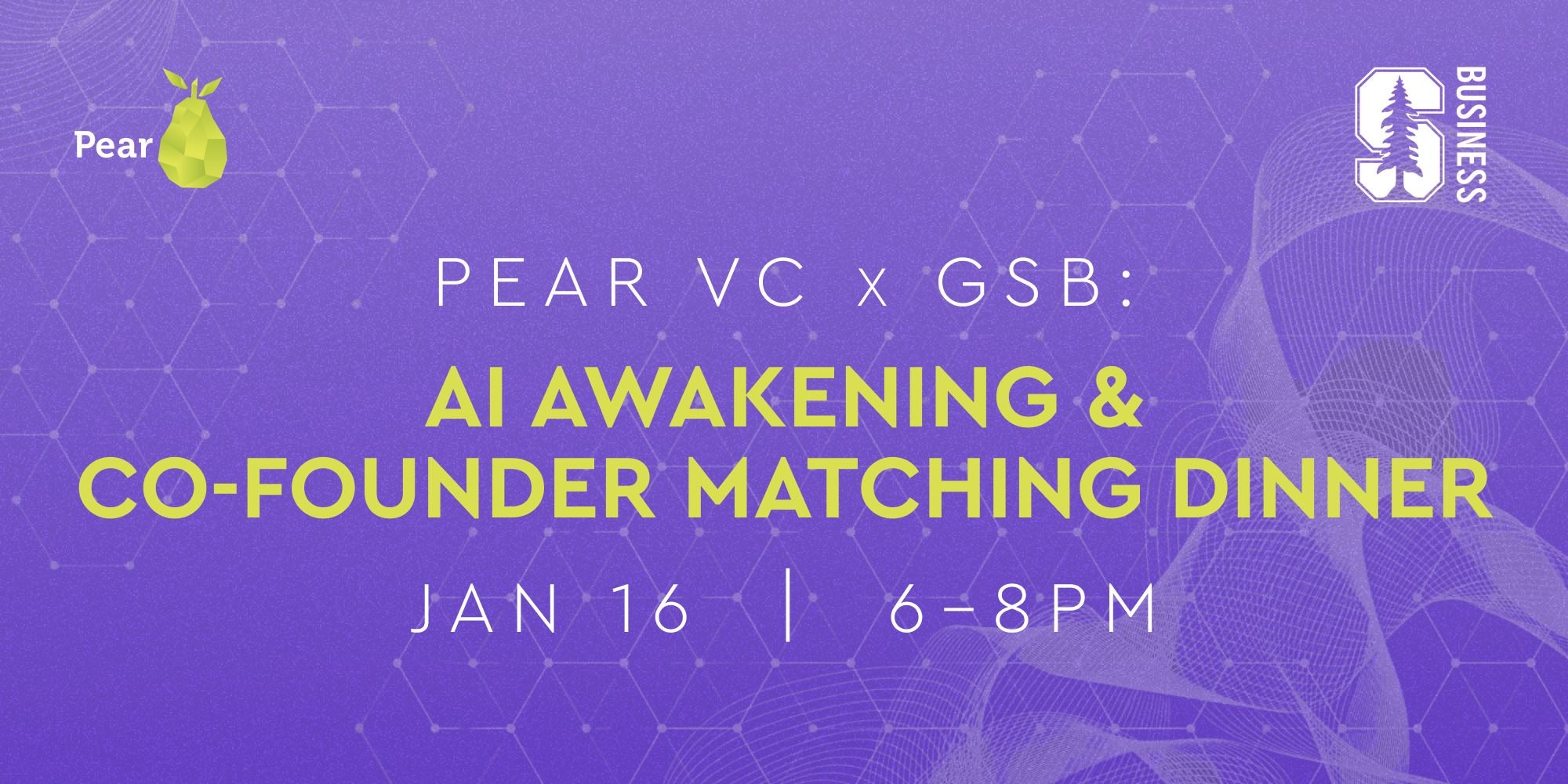 resources Pear VC x GSB: AI Awakening and Co-founder Matching Dinner