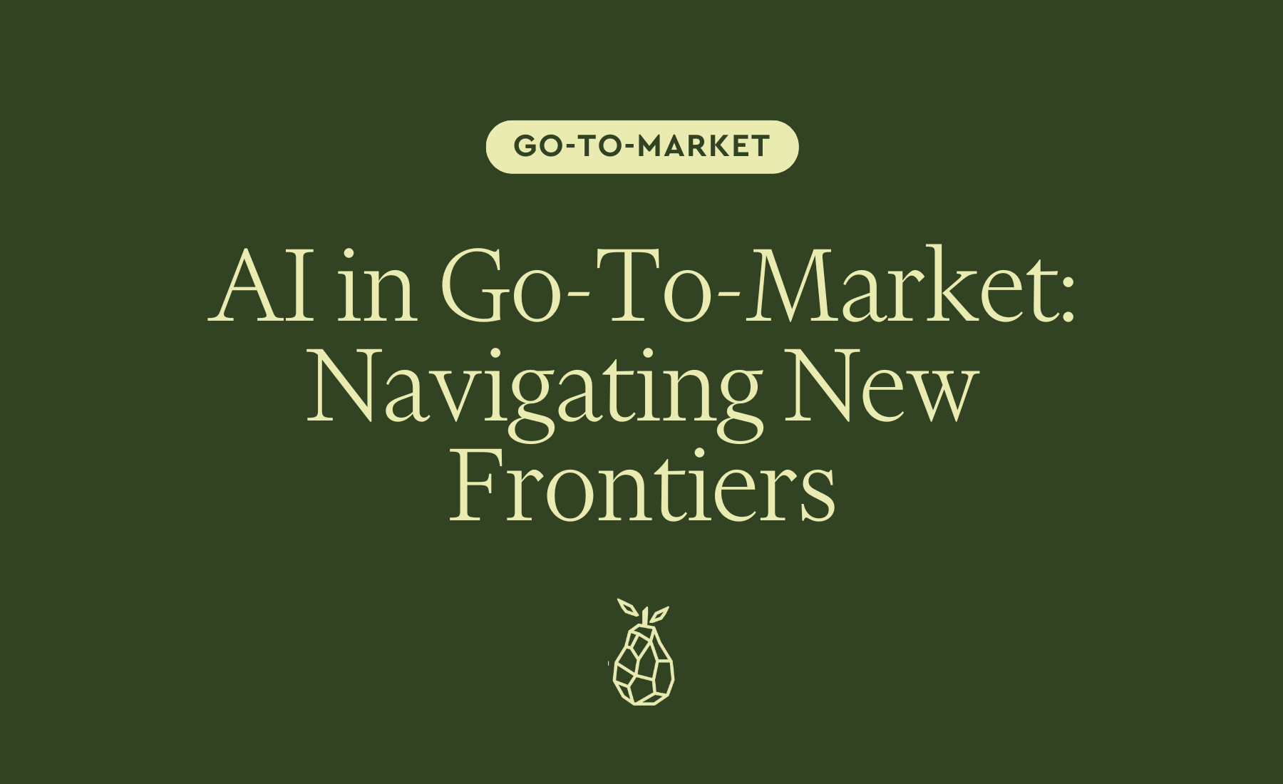 AI in Go-To-Market: Navigating New Frontiers