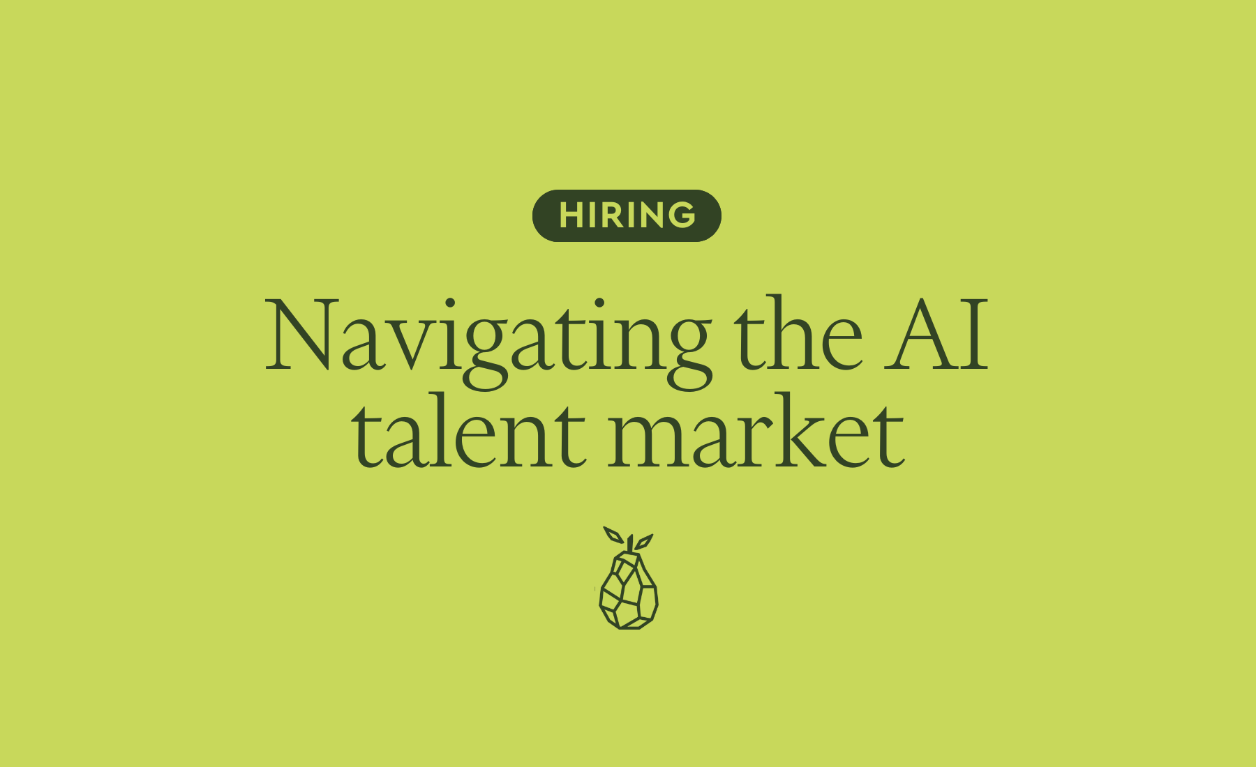 Navigating the AI talent market